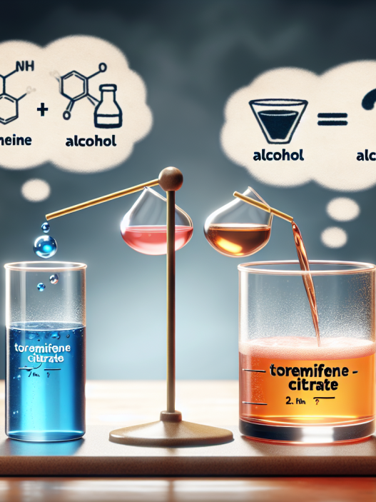 Qué ocurre al mezclar Citrato de toremifeno con alcohol