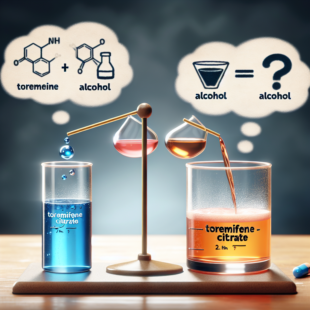 Qué ocurre al mezclar Citrato de toremifeno con alcohol